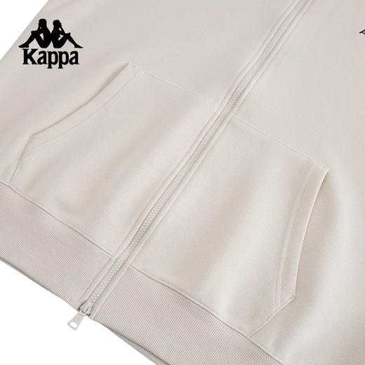 Kappa卡帕背靠背男款针织开身帽衫复古运动开衫卫衣休闲外套上衣K0F12MK70 商品图3