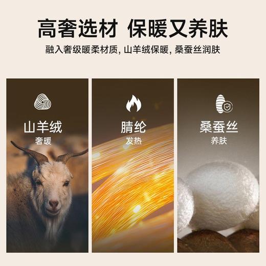 【大牌高品质】7A抗菌半高领羊绒蚕丝保暖内衣 男女加绒加厚冬季发热情侣保暖套装 商品图1