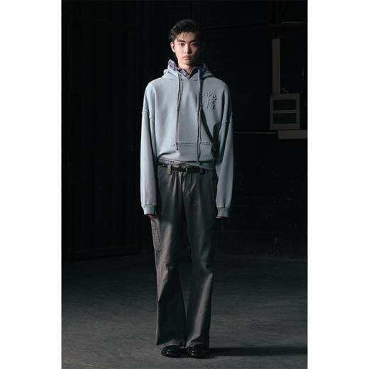 GOODBAI 916 星星logo水洗连帽毛边oversize卫衣 商品图0