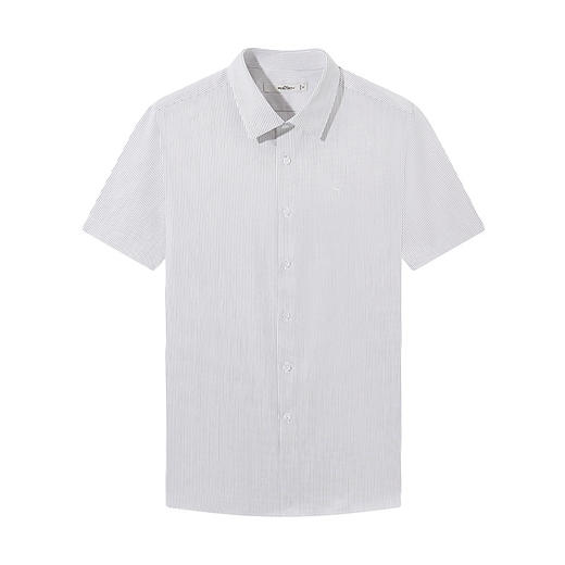 柒牌方领短袖衬衫男2025夏季新款细条纹商务亲肤南男士休闲白衬衣128A71260 商品图4