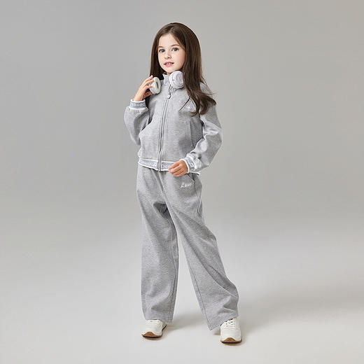 笛莎Deesha 童装女童套装2025春新款音符字母罗文拼接套装 商品图1