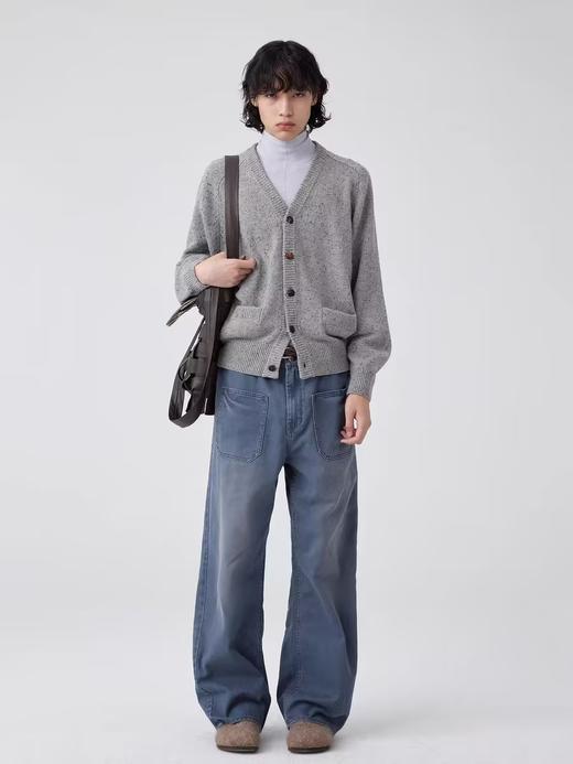 Simple Project/M24129/彩点杂花羊毛混纺开衫 商品图1
