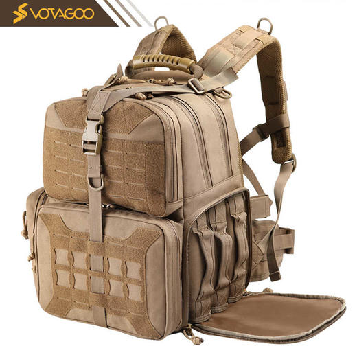 【多袋 多容量 MOLLE系统】户外登山旅行背包 含3个可单独拆卸配件包ds（dq） 商品图0