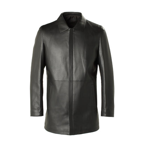 Marco Azzali拉链款中长款皮衣 LJ59227A2 商品图0