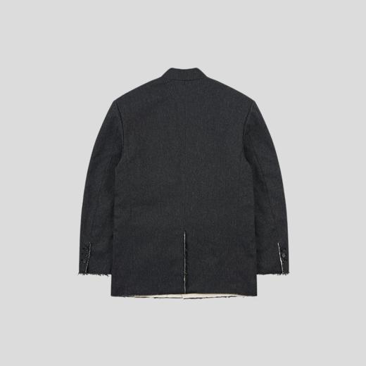 GOODBAI 916 仿中山领毛边纽扣垫肩撞色毛边西装外套 商品图2