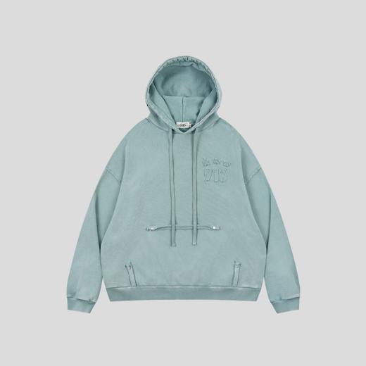 GOODBAI 916 星星logo水洗连帽毛边oversize卫衣 商品图2