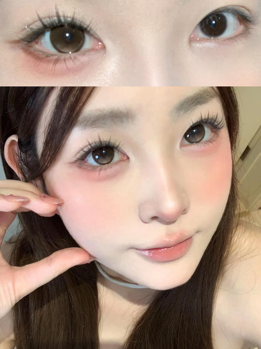 KiraFairy旗下 | 奶糖薯泥&麦芽糖栗 14.5mm白狮参考着色大直径  | 日抛 一盒10片装 商品图1