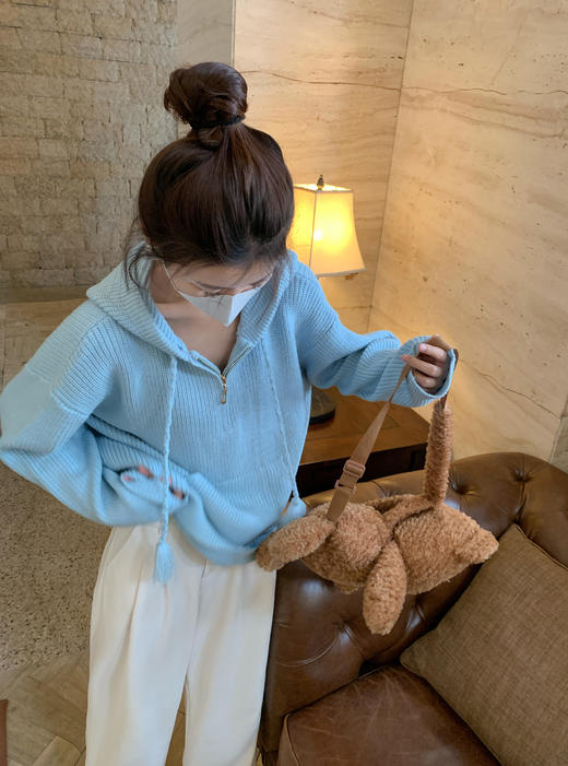 <曾小咸推荐>2色长袖连帽毛衣 日常199.99/件 立减110 秒杀89.99/件！！ 商品图5