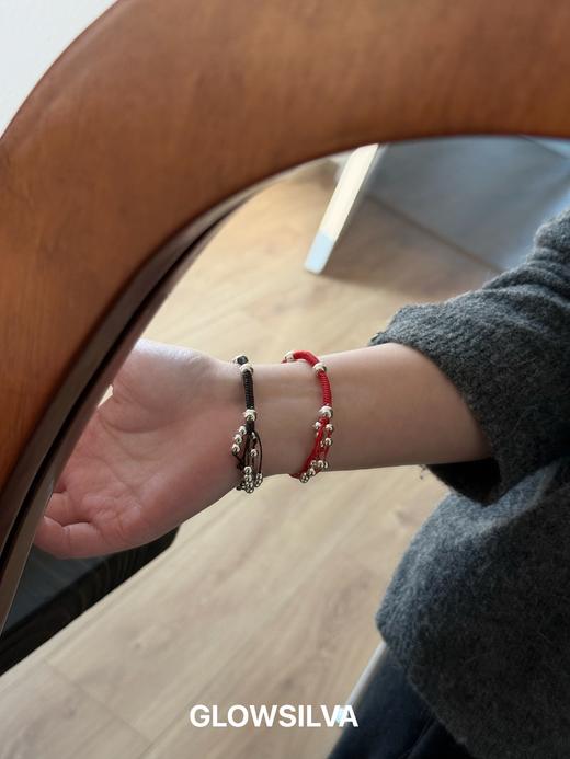 【守护】新年开运推荐 纯手工编织s925小银珠手绳 商品图0