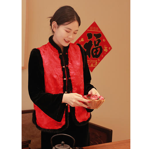 【抖音专属】新岁•新中式马甲（24802176朱砂设计师） 商品图2