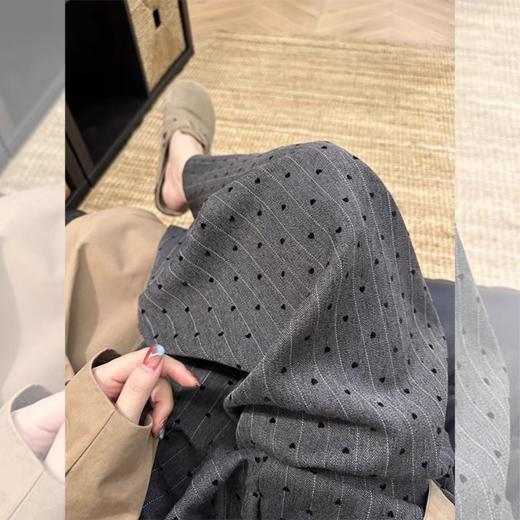 <曾小咸推荐>  植绒爱心阔腿裤  商品图0