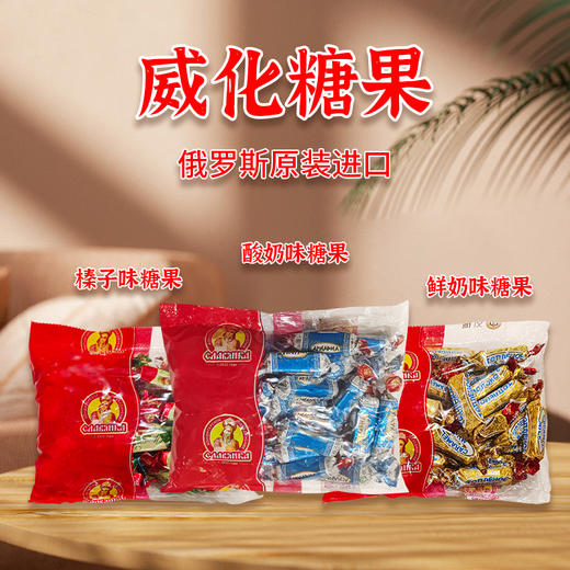 俄罗斯进口slavyanka牌鲜奶味I 酸奶味I 榛子味威化饼干500g 商品图0