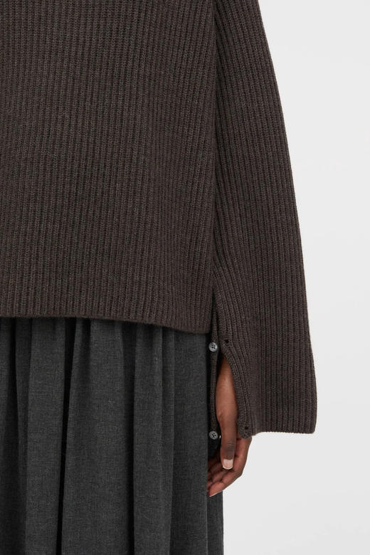 Mark Kenly Domino Tan  奶白色/棕木色karlotta高领美丽诺羊毛衫 商品图9