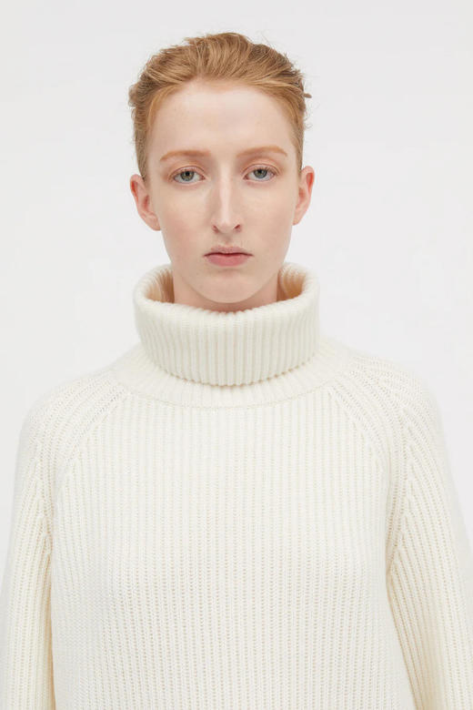 Mark Kenly Domino Tan  奶白色/棕木色karlotta高领美丽诺羊毛衫 商品图2