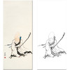 陈少梅人物工笔画白描底稿《寿星》临摹勾线高清打印稿SM11 商品缩略图0