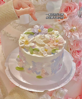 格桑伊甸刮刀花蛋糕