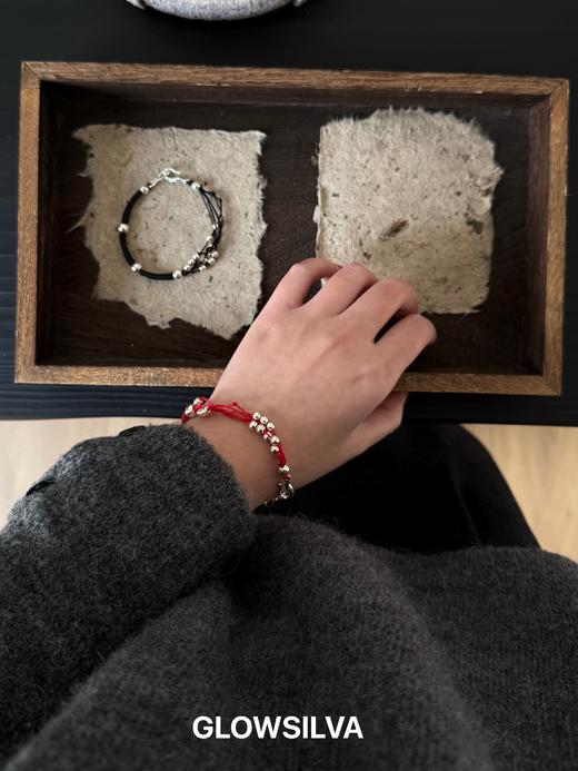 【守护】新年开运推荐 纯手工编织s925小银珠手绳 商品图2