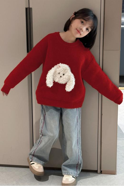 🌸糯叽叽 🎈肉眼可见的好质感 挑选一件既保暖🥰又充满童趣的衣物吧🔥【儿童立体卡通小狗圆领针织毛衣💖】将萌宠元素与时尚设计🎉完美融合 🎁让孩子秒变冬日里耀眼✨的小明星 商品图6