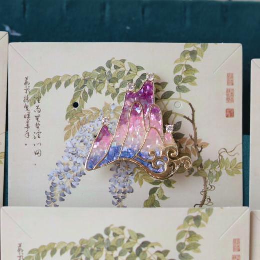 把“千里江山”带身上系列手作螺钿胸针别针 商品图2