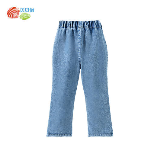ZB1EK001贝贝怡童装女童牛仔裤春秋款2024新款甜美女宝宝喇叭裤休闲长裤子 商品图6