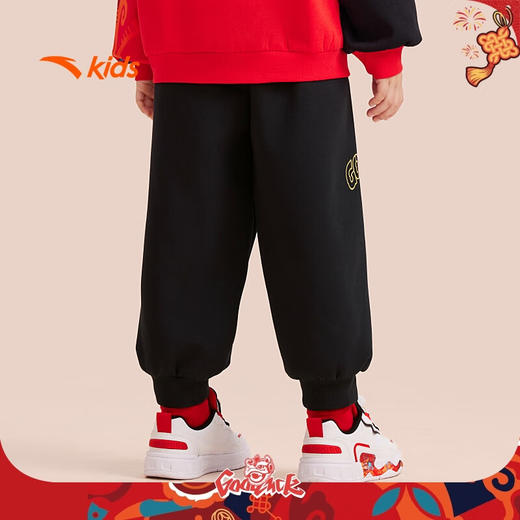 安踏儿童裤子男小童2025新年潮流舒适针织运动长裤352519720 商品图1