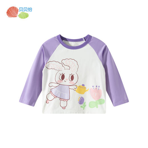 ZB1ES007贝贝怡女童长袖T恤儿童衣服宝宝上衣秋装装婴儿纯棉童装女 商品图4