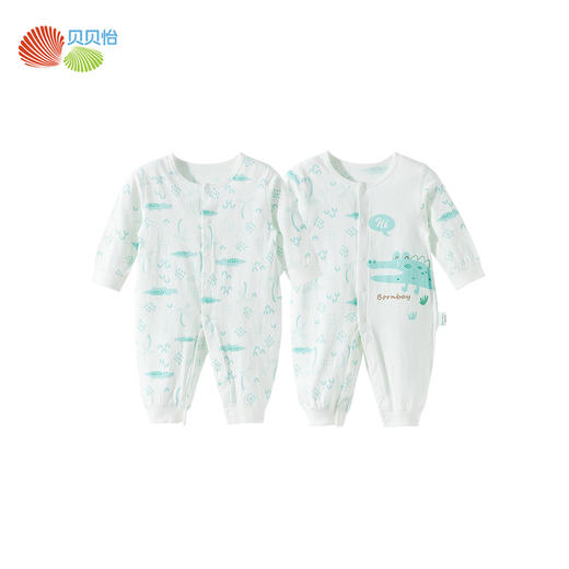 ZB1EL001贝贝怡男女宝宝连体衣春装新生儿纯棉服婴儿哈衣两件装 商品图5