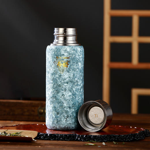 思宝钛甘1/2号双层钛保温杯冰花工艺带茶隔便携车载礼盒包装 商品图3