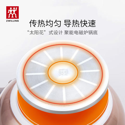 双立人（ZWILLING）Enjoy不粘锅平底锅煎锅炒菜锅煎蛋煎饼牛排锅油炸锅少油烟烹饪锅 煎锅（粉色）盖硅胶铲 24cm 商品图4