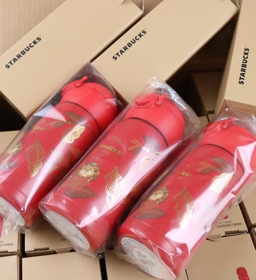 星8克元单~350ml新年红 圣诞款316不锈钢保温杯 PJ964 商品图4