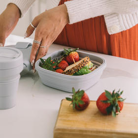 【Stojo硅胶折叠碗】旅行便携可伸缩泡面碗饭盒减脂餐碗水杯出行套装