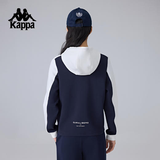 Kappa卡帕背靠背运动外套女款2025新款复古针织帽衫运动休闲外套K0F22MK42 商品图3