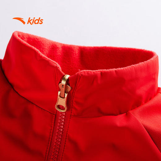 安踏儿童男小童双面穿上衣2025春新年红厚针织休闲外套男352519610 商品图7