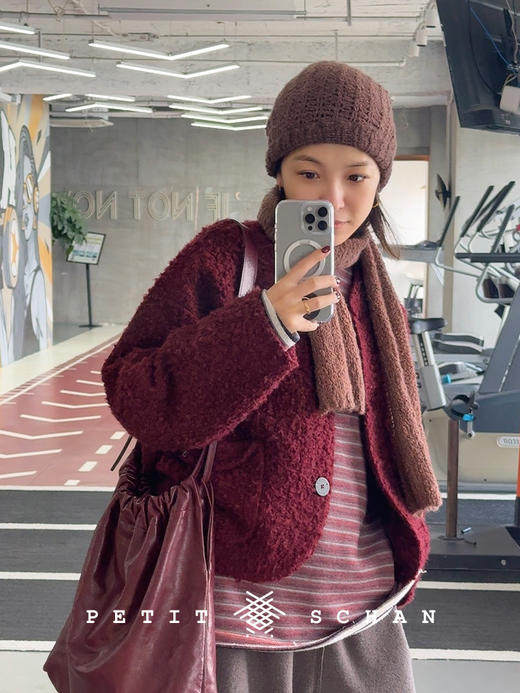 PETIT SCHAN小闪 ACC#015 Dirty white 脏小白 骆驼绒山羊绒混纺手工编织围巾 商品图4