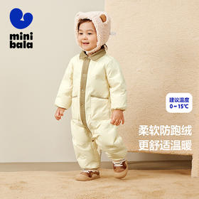 【迷你小蛋仔】迷你巴拉羽绒连体衣男女童宝宝萌趣翻领冬日