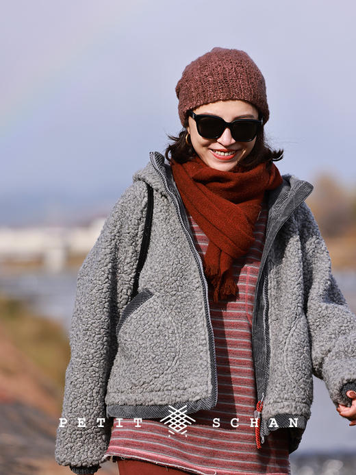 PETIT SCHAN小闪 ACC#013 sutra flag 经幡 骆驼绒山羊绒混纺手工染色围巾披肩 商品图12