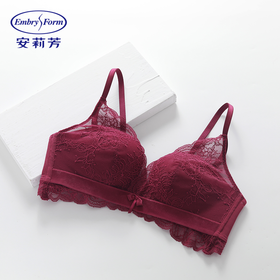 【海信嘉年华】安莉芳新品【花漾系列】蕾丝性感半杯女士无钢圈小胸聚拢文胸【限时买一送一】 EBW0849