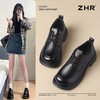 ZHR则则英伦单鞋女2025新款超软厚底乐福鞋学院系带百搭皮鞋女鞋 商品缩略图0