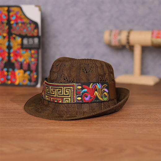 空谷编织绣花礼帽 | 咖色 黑色 | 现货加急发 商品图7