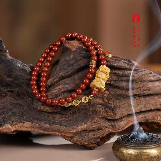 湄洲妈祖祖庙福运满弦丨五福南红手串新年礼物文创手链 商品图4