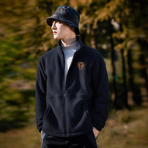 拓路者秋冬季摇粒绒外套男双面绒抓绒衣加厚冲锋衣内胆保暖开衫 商品图3