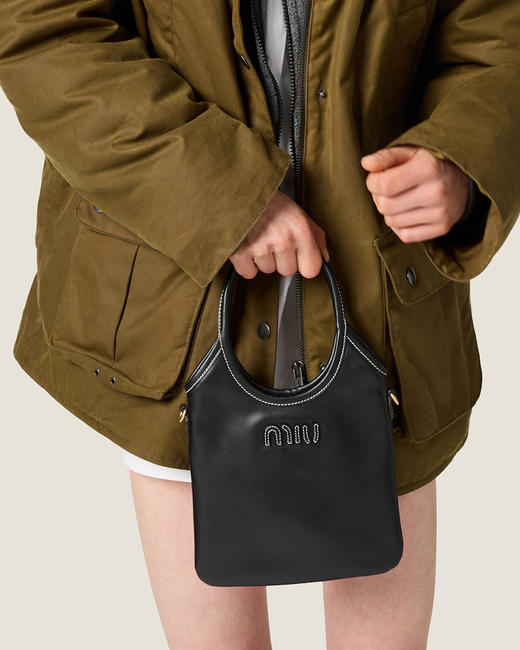 单品包邮 现货 THS 1.6-无 缪家 大牛工厂 IVY皮革手袋 撞色缝线托特包 3色 CQ1379 商品图2