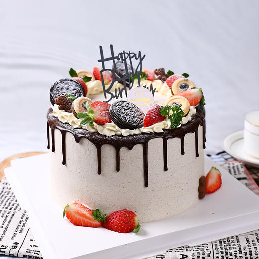 【咸奶油口味】巧克力淋面- 奥利奥咸奶油鲜果蛋糕，甜蜜新宠，颠覆你的味觉体验！【惠州】 商品图1