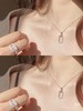 D010227简约大气百搭款bling bling几何双环双扣项链 商品缩略图3
