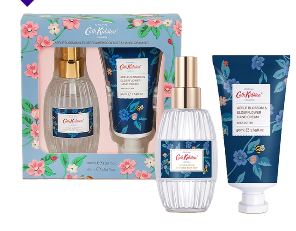 Cath Kidston 苹果花身体喷雾100ML和护手霜套装50ML x5个礼盒装