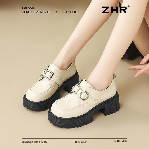 ZHR则则厚底增高小皮鞋2025新款时尚百搭英伦单鞋洋气乐福鞋女鞋 商品图7