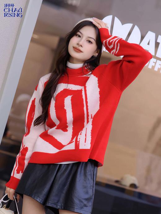 新年圆领羊绒衫 商品图3