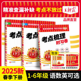 2025春考点梳理时习卷(下册)1-6年级语文/数学/英语版本任选