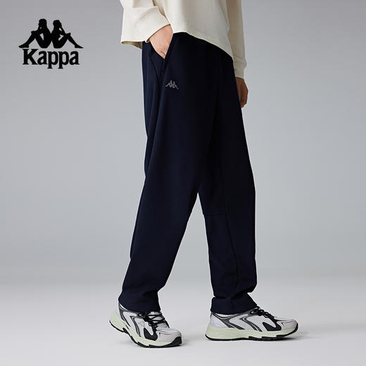 Kappa卡帕背靠背秋季新款运动裤直筒裤跑步长裤男休闲裤针织裤子K0E72AK43-906 商品图0