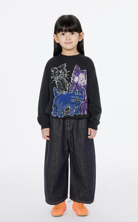 jnby  25年春款  牛仔九分裤  1P1E10240